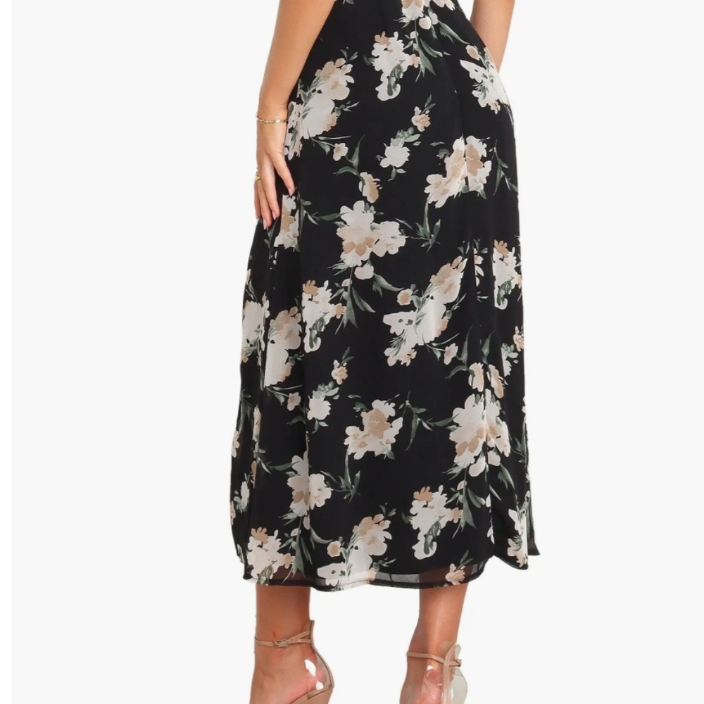 Petal & Pup Black Floral Midi Dress - Picture 4 of 16